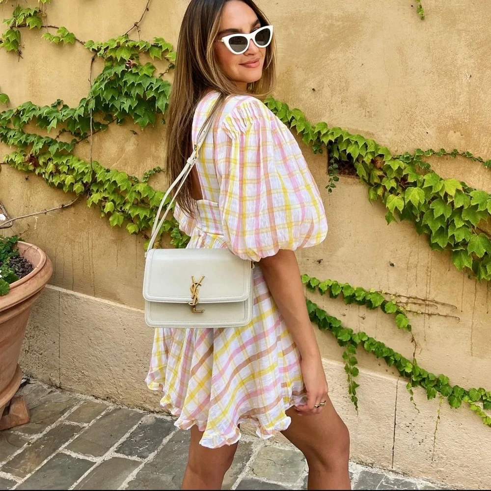 For Love & Lemons Rue Puff Sleeve Mini Dress - Picture 2 of 12